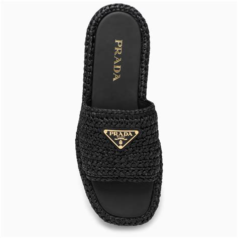 prada crochet slides|prada raffia slides.